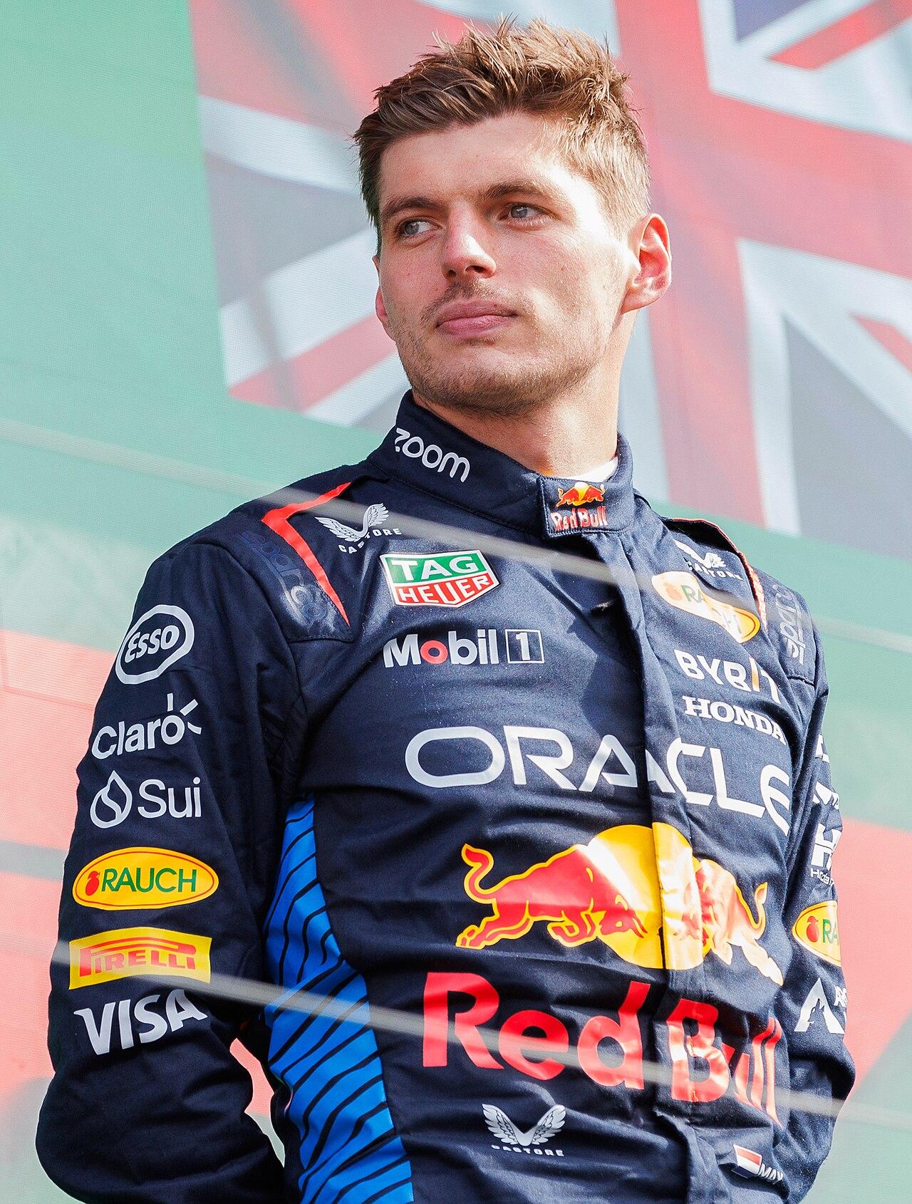 Max Verstappen on the podium at the 2024 Dutch Grand Prix